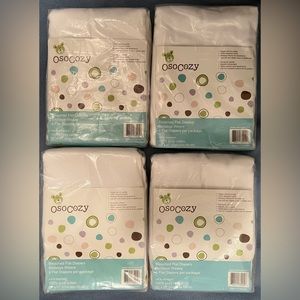 4 Packages of OsoCozy Flat Diapers (6 pk) Cloth Diapers Bleached Flat